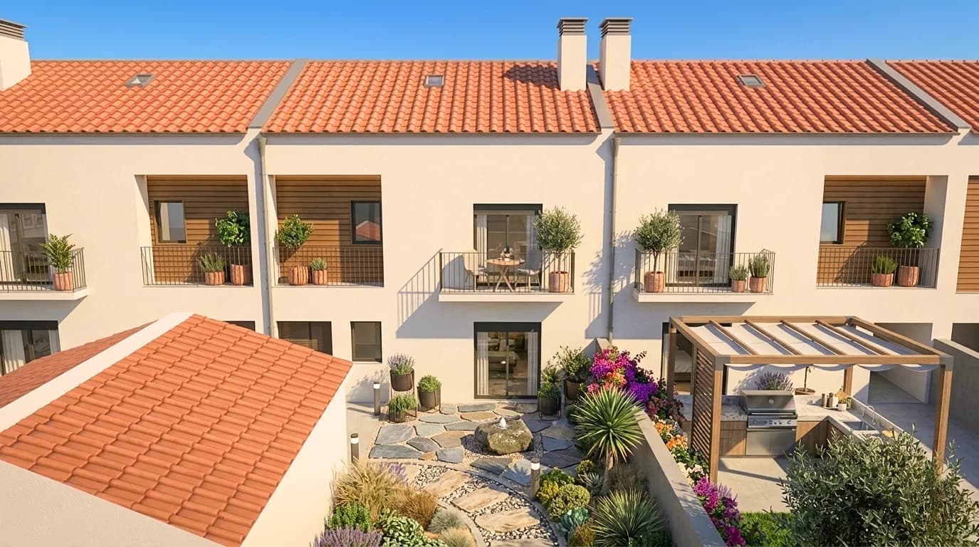 Imagem 3D: Área Exterior & Barbecue
