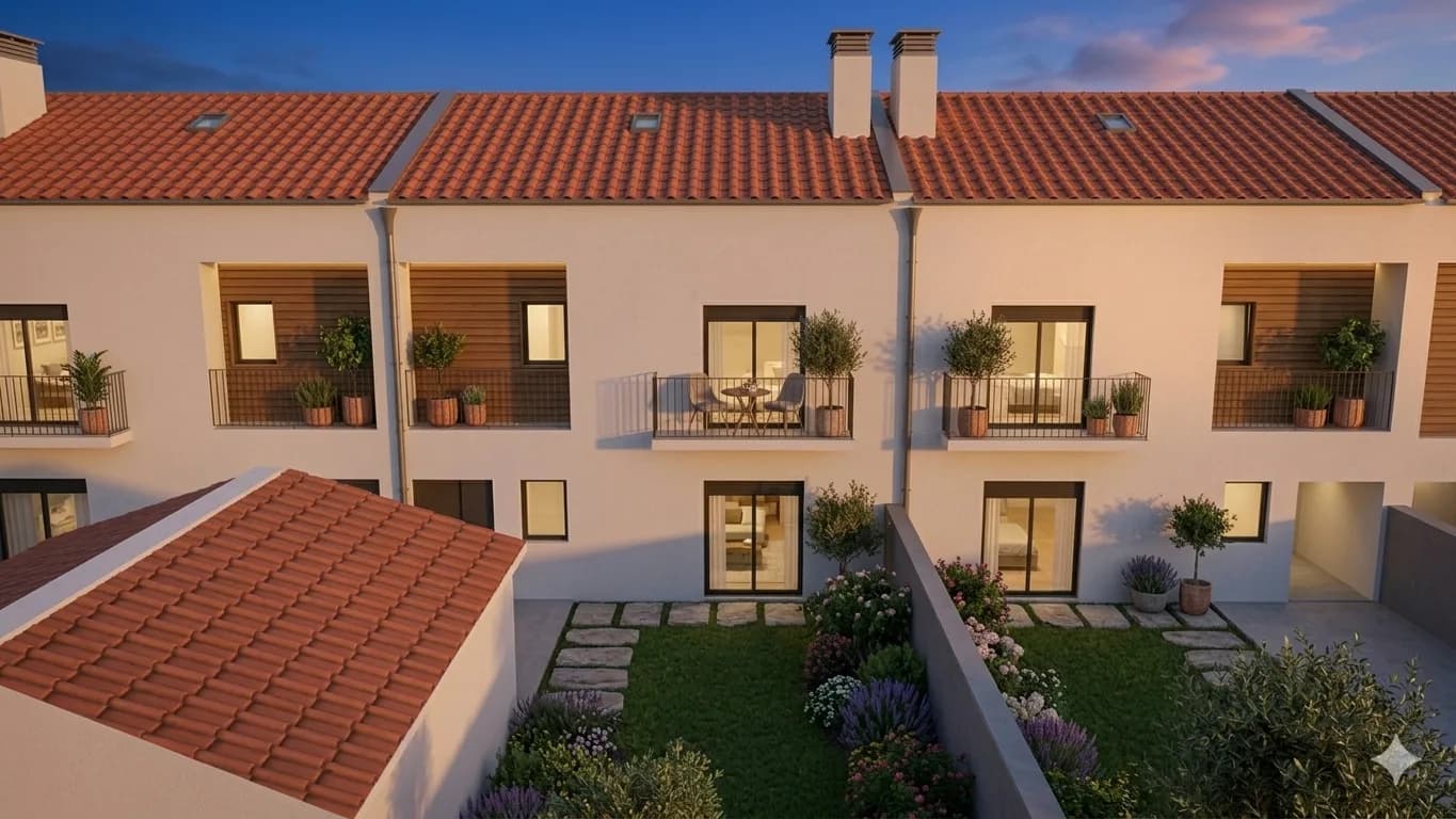 Imagem 3D: Jardim & Fachada Traseira